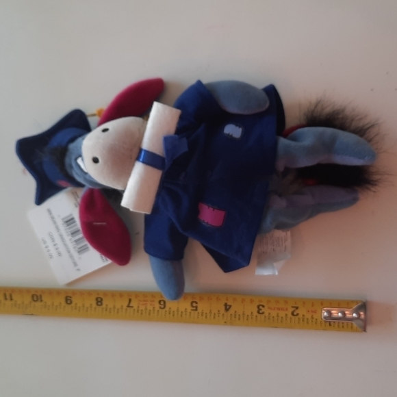 Disney Store Mini Bean Bag Graduation Eeyore new with tags - Picture 6 of 6